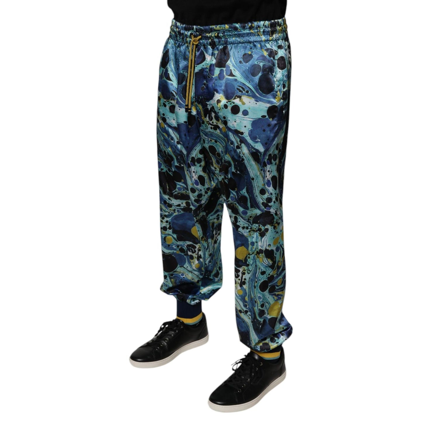 Dolce & Gabbana Multicolor Marble Print Jogger Men Sweatpants Pants Dolce & Gabbana