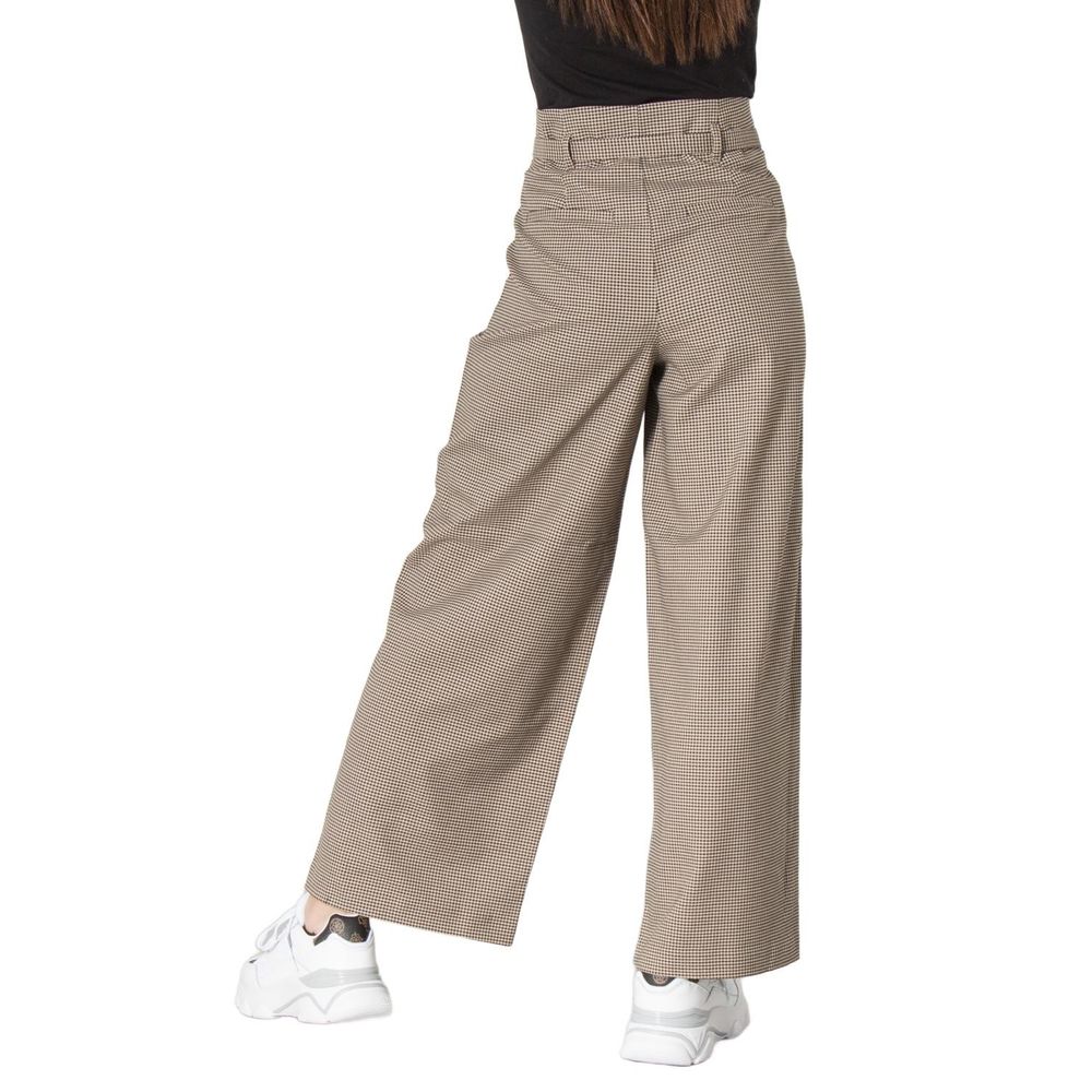 Only Beige Elastane Casual Pants