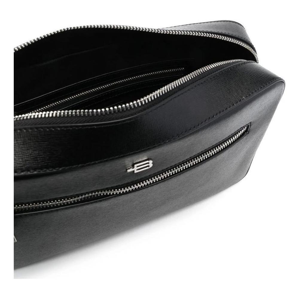 Baldinini Trend Black Calfskin Shoulder Bag