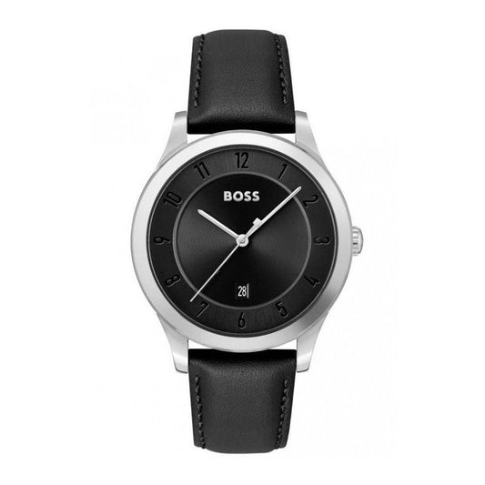 Hugo Boss Black Leather Watch 1728,67434610848,Black,Hugo Boss,Men,New with tags,Watches,Watches for Men - Watches Hugo Boss BO1513984AC