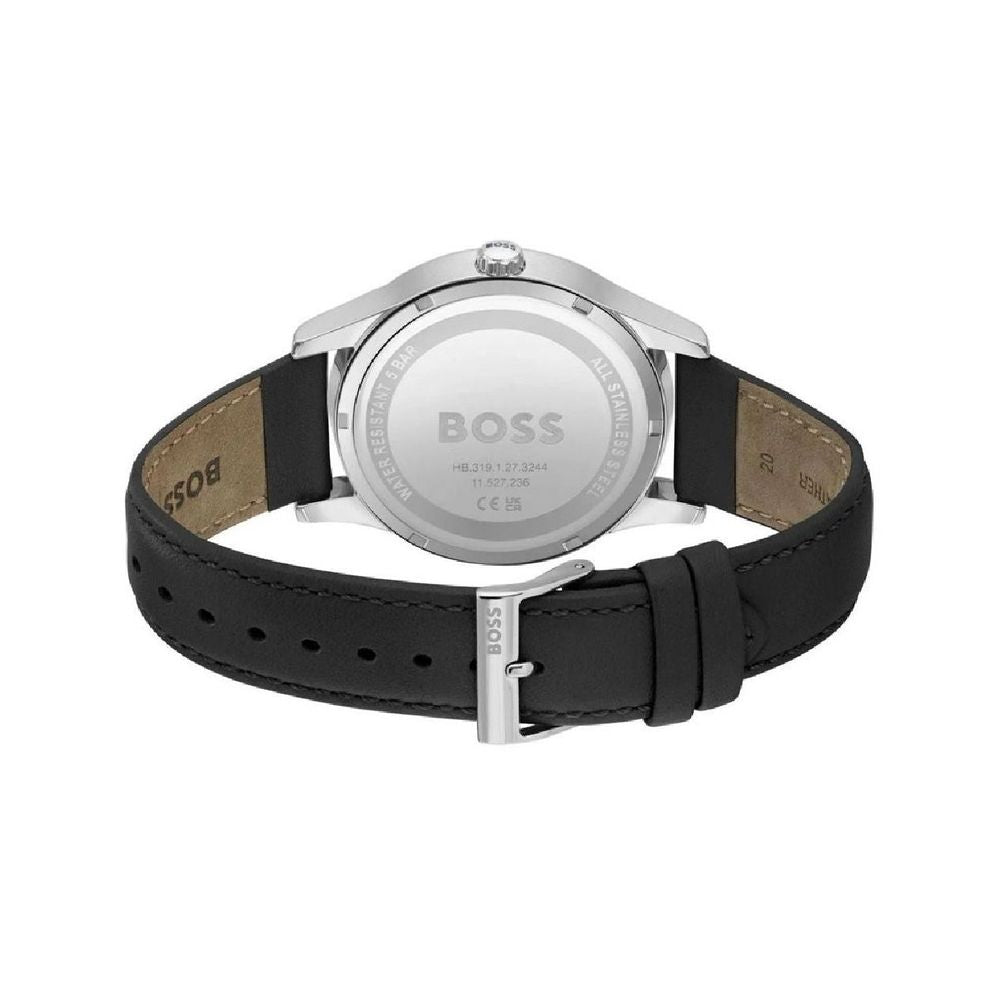 Hugo Boss Black Leather Watch 1728,67434610848,Black,Hugo Boss,Men,New with tags,Watches,Watches for Men - Watches Hugo Boss BO1513984AC