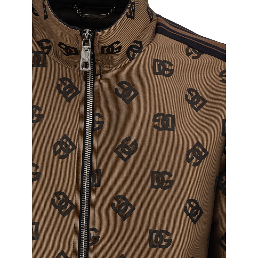 Dolce & Gabbana Bronze Polyester Shell Jacket Dolce & Gabbana