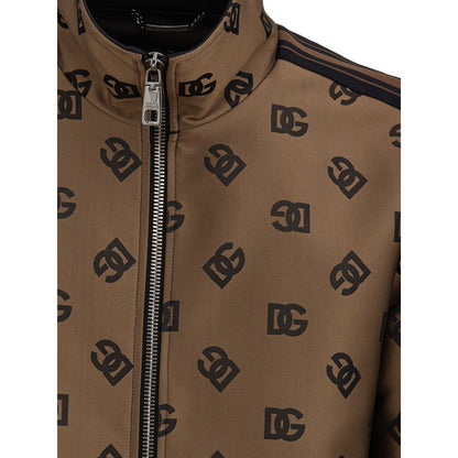 Dolce & Gabbana Bronze Polyester Shell Jacket Dolce & Gabbana