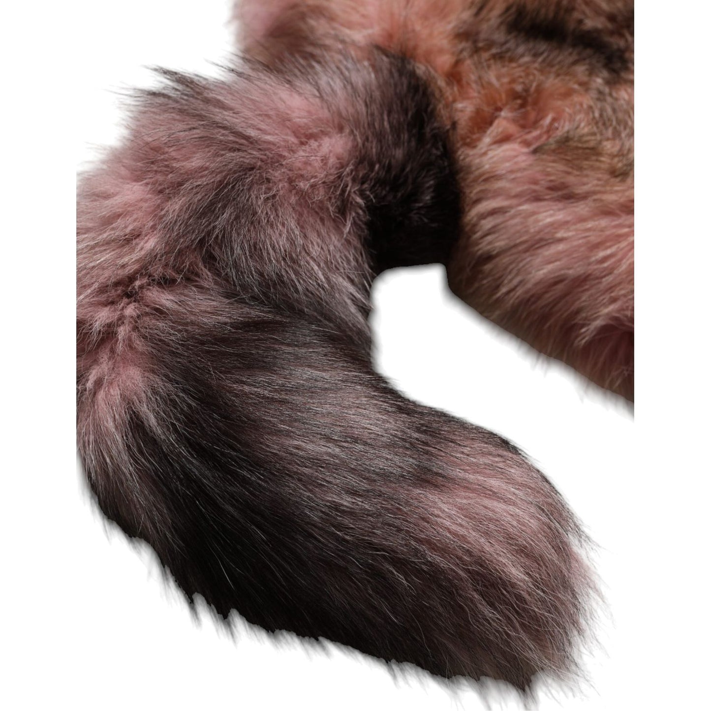 Dolce & Gabbana Pink Frost Fox Fur Neck Warmer Winter Scarf