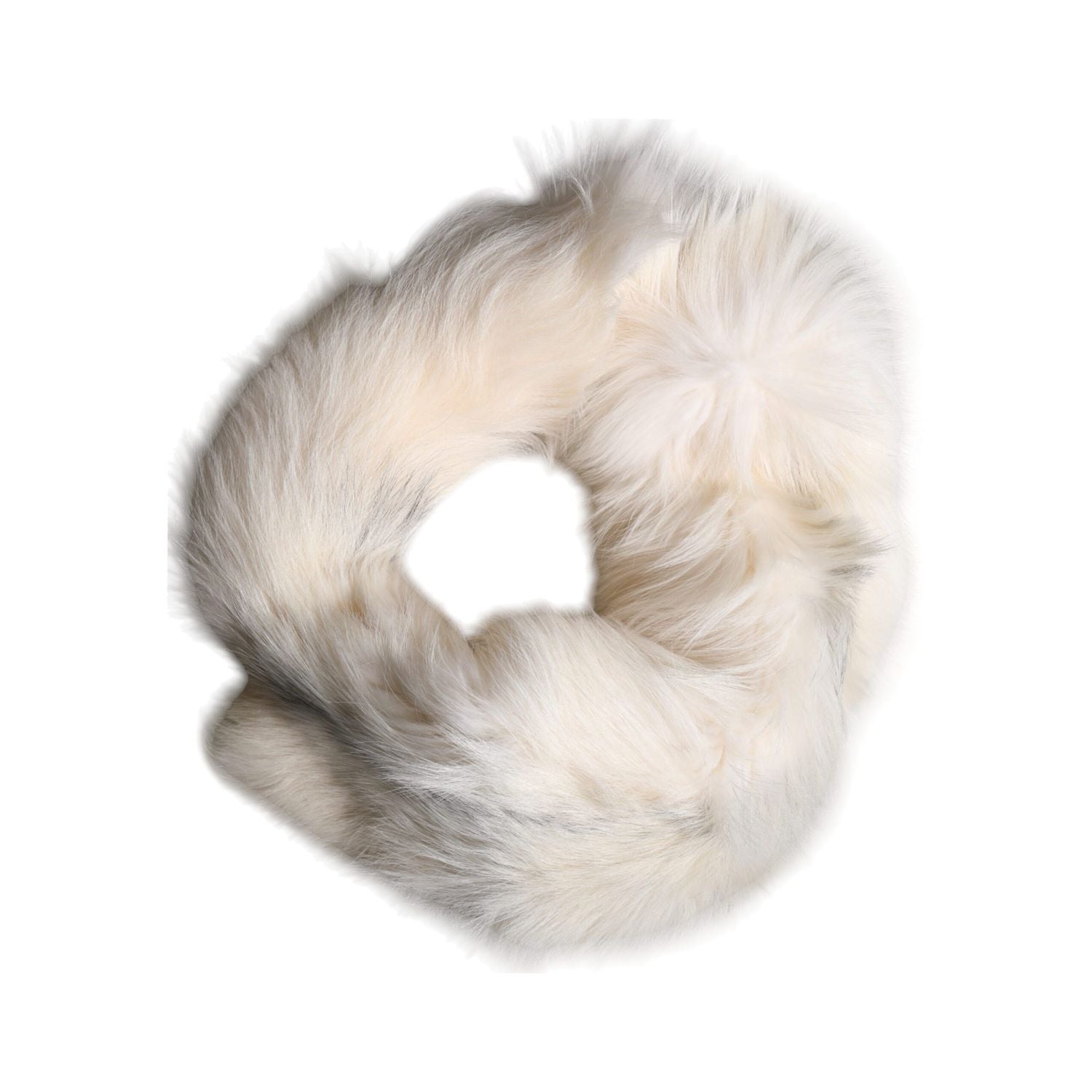 Dolce & Gabbana White Fox Fur Neck Wrap Warmer Winter Scarf