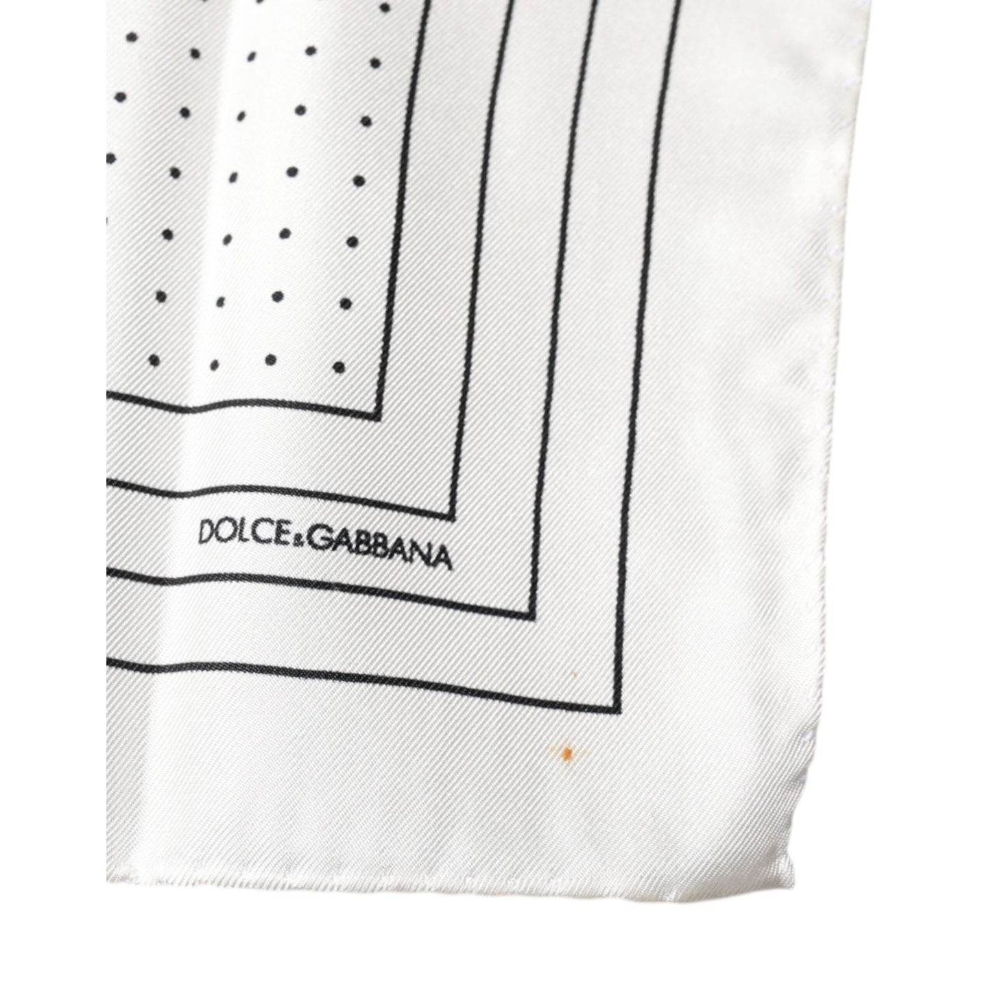 Dolce & Gabbana White Polka Dots Square Handkerchief Scarf Dolce & Gabbana