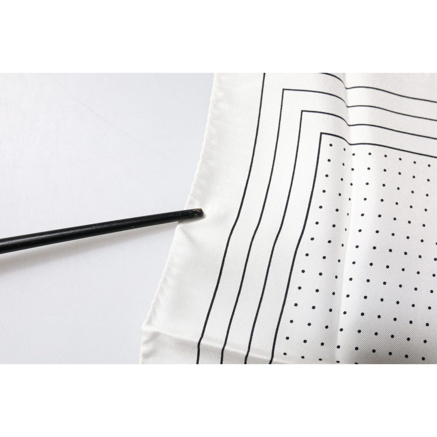 Dolce & Gabbana White Polka Dots Square Handkerchief Scarf Dolce & Gabbana