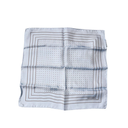 Dolce & Gabbana Sky Blue Polka Dots Square Handkerchief Scarf Dolce & Gabbana