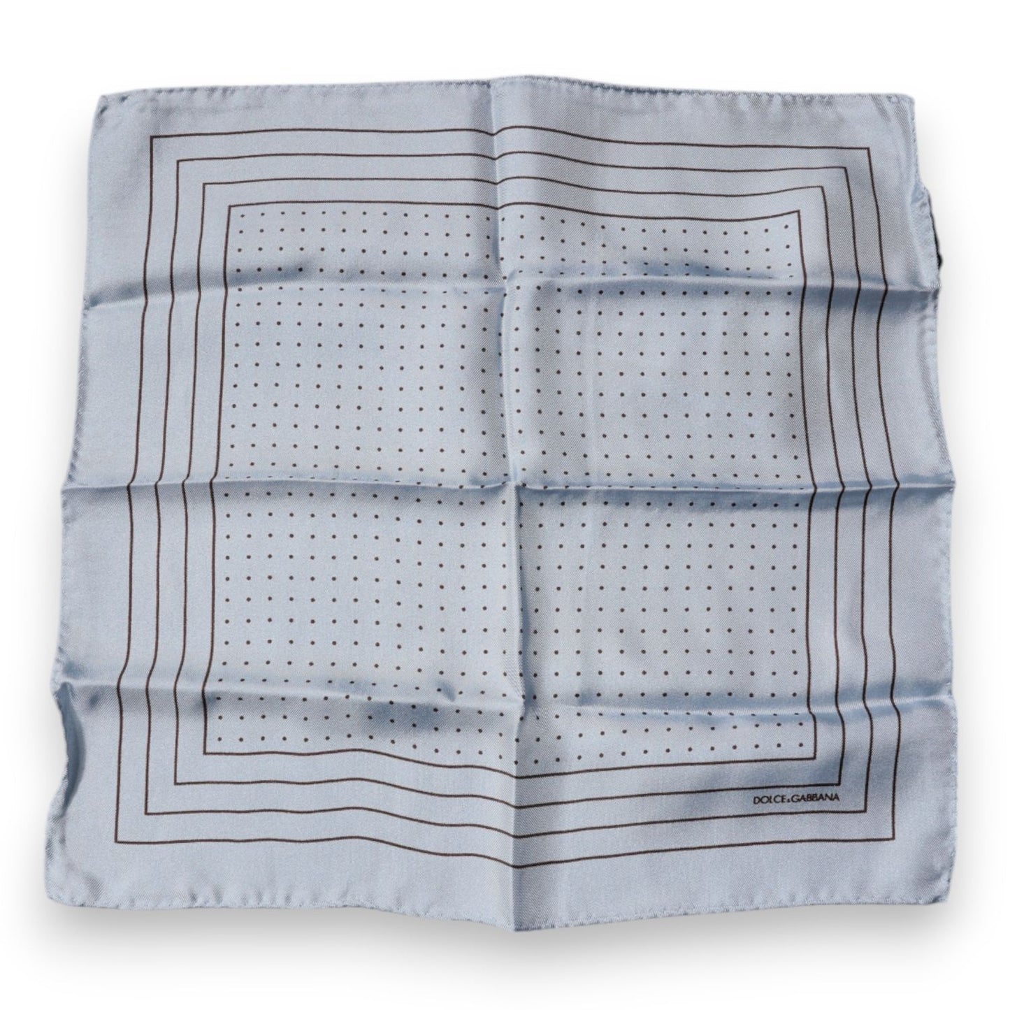 Dolce & Gabbana Sky Blue Polka Dots Square Handkerchief Scarf Dolce & Gabbana