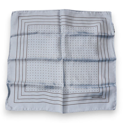 Dolce & Gabbana Sky Blue Polka Dots Square Handkerchief Scarf Dolce & Gabbana