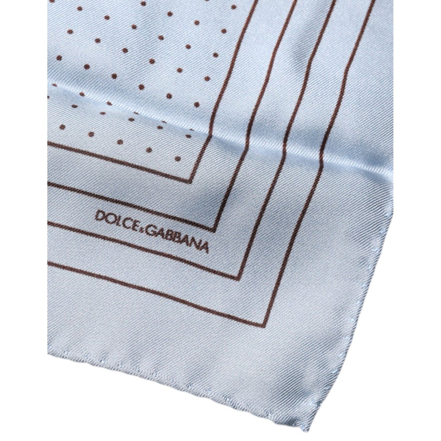 Dolce & Gabbana Sky Blue Polka Dots Square Handkerchief Scarf Dolce & Gabbana