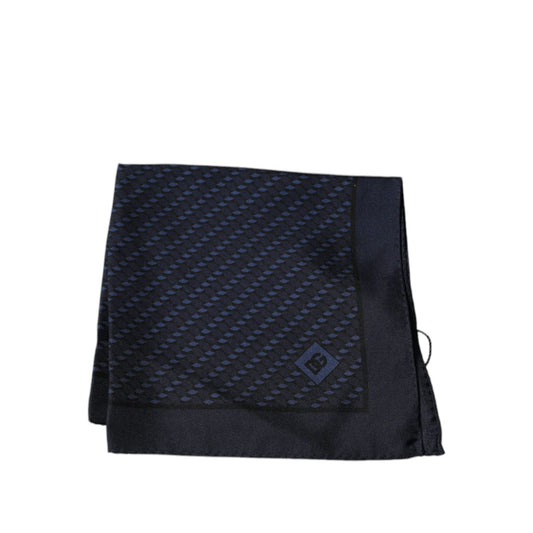 Dolce & Gabbana Dark Blue Fantasy Square Handkerchief Scarf MS7420