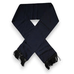 Dolce & Gabbana Dark Blue Fantasy Fringes Neck Wrap Scarf MS7441