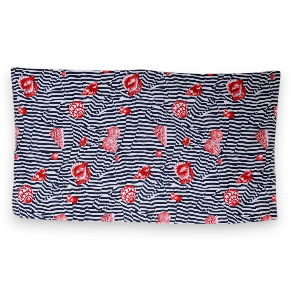 Dolce & Gabbana Multicolor Stripes Seashells Beach Towel MS7446