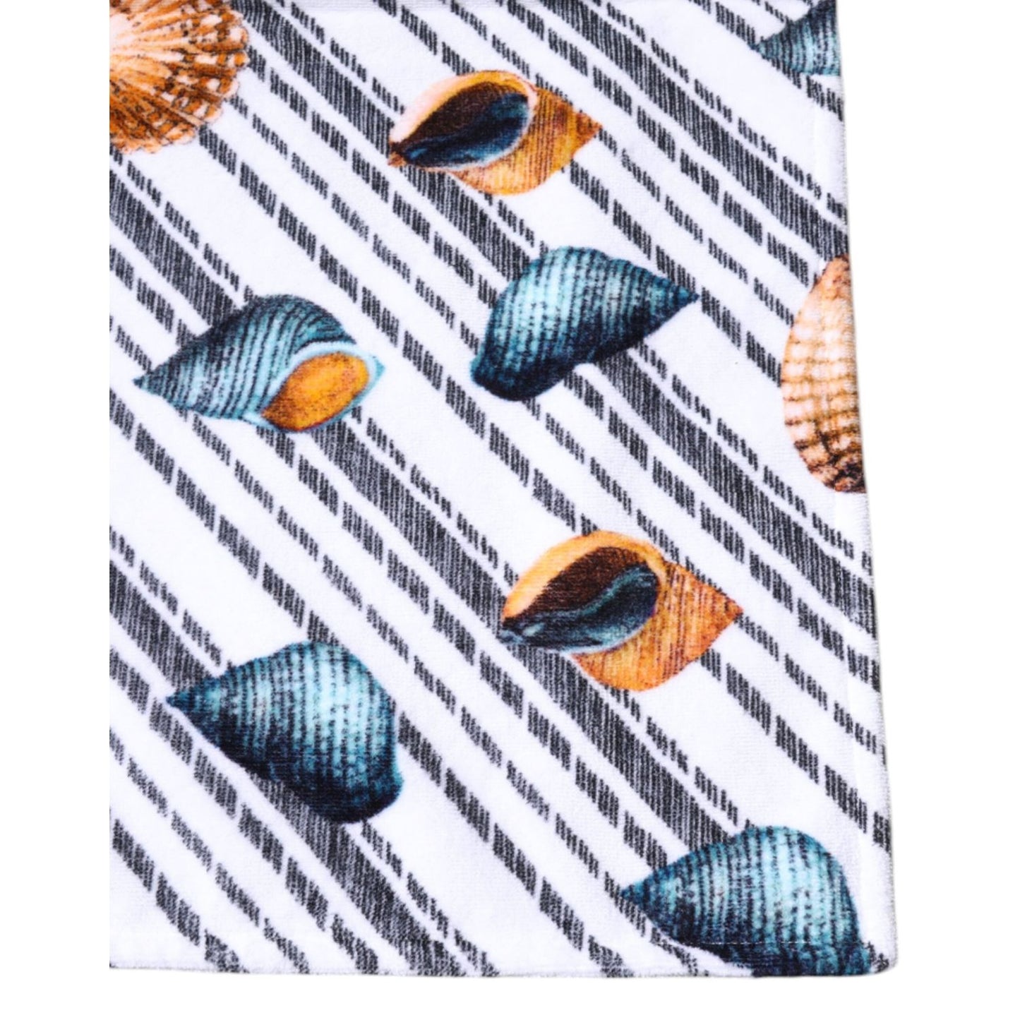 Dolce & Gabbana Multicolor Stripes Seashells Beach Towel MS7447