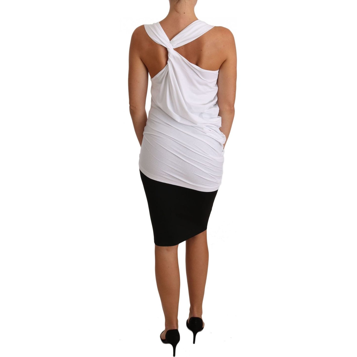 Cavalli White Top Tank CAVALLI T-Shirt Jersey