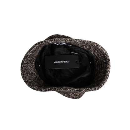 Dolce & Gabbana Brown Alpaca Wool Woven Bucket Hat Dolce & Gabbana