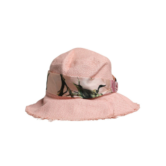 Dolce & Gabbana Pink Cotton Wide Brim Bucket Hat HAT9760-59