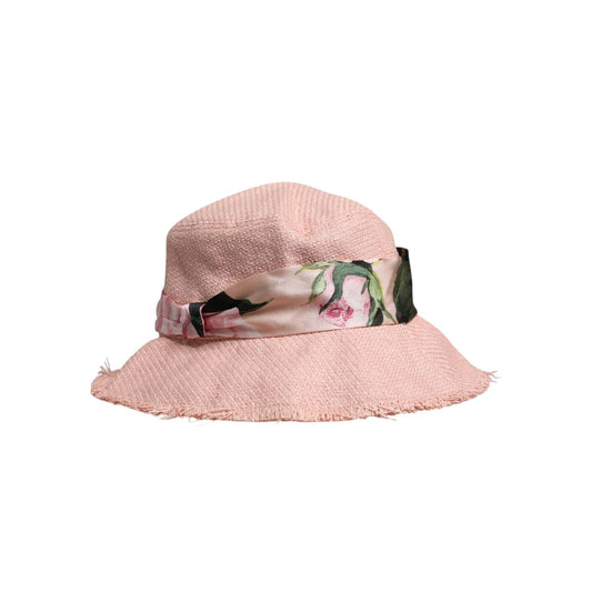 Dolce & Gabbana Pink Cotton Wide Brim Bucket Hat HAT9760-59