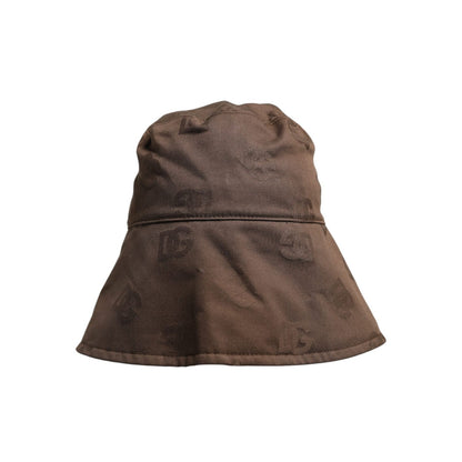 Dolce & Gabbana Brown Logo Monogram Cotton Bucket Cap Dolce & Gabbana