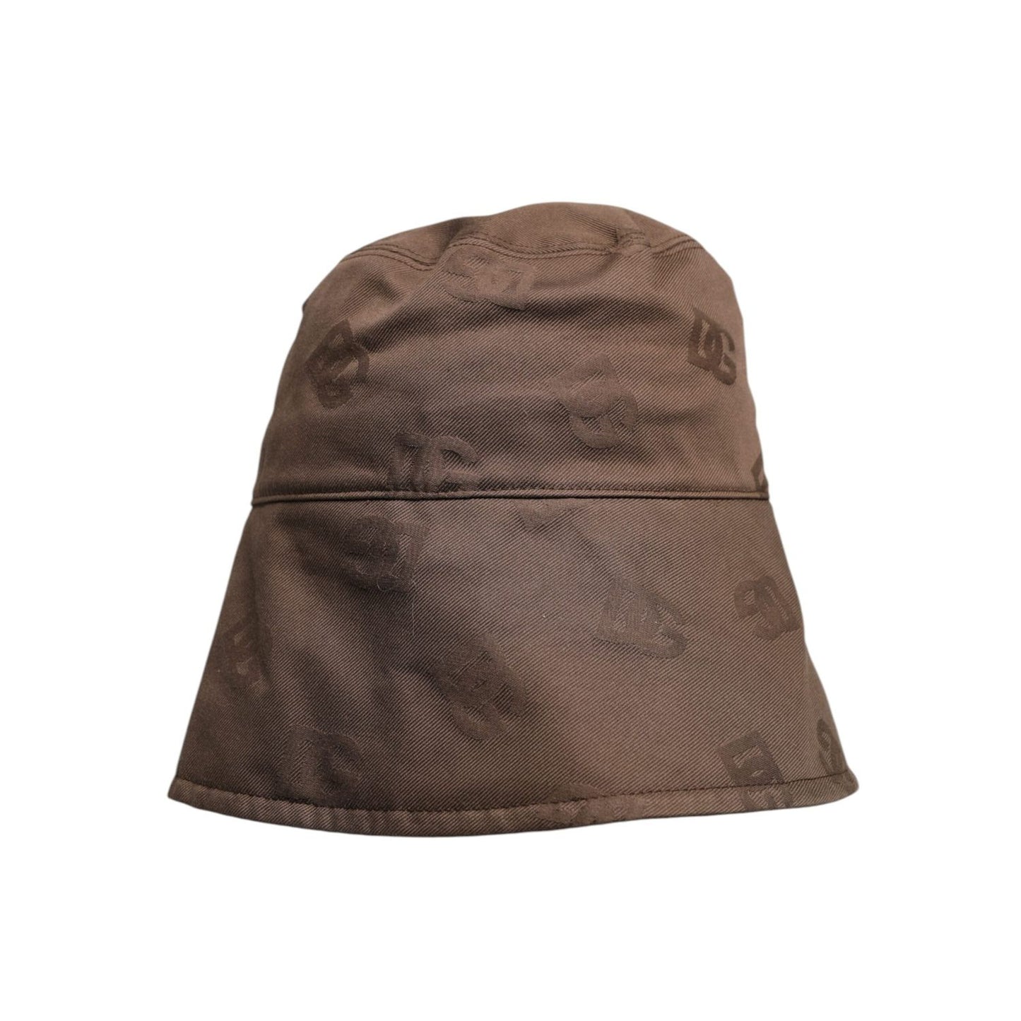 Dolce & Gabbana Brown Logo Monogram Cotton Bucket Cap Dolce & Gabbana
