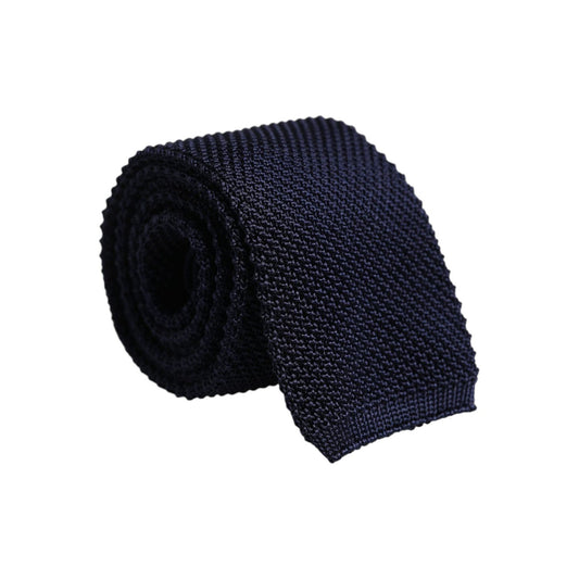Dolce & Gabbana Dark Blue Silk Adjustable Necktie Tie KRA3425