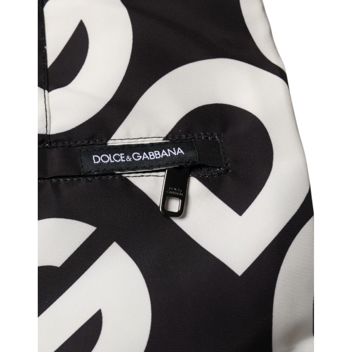 Dolce & Gabbana Black White Logo Beachwear Shorts Swimwear Dolce & Gabbana