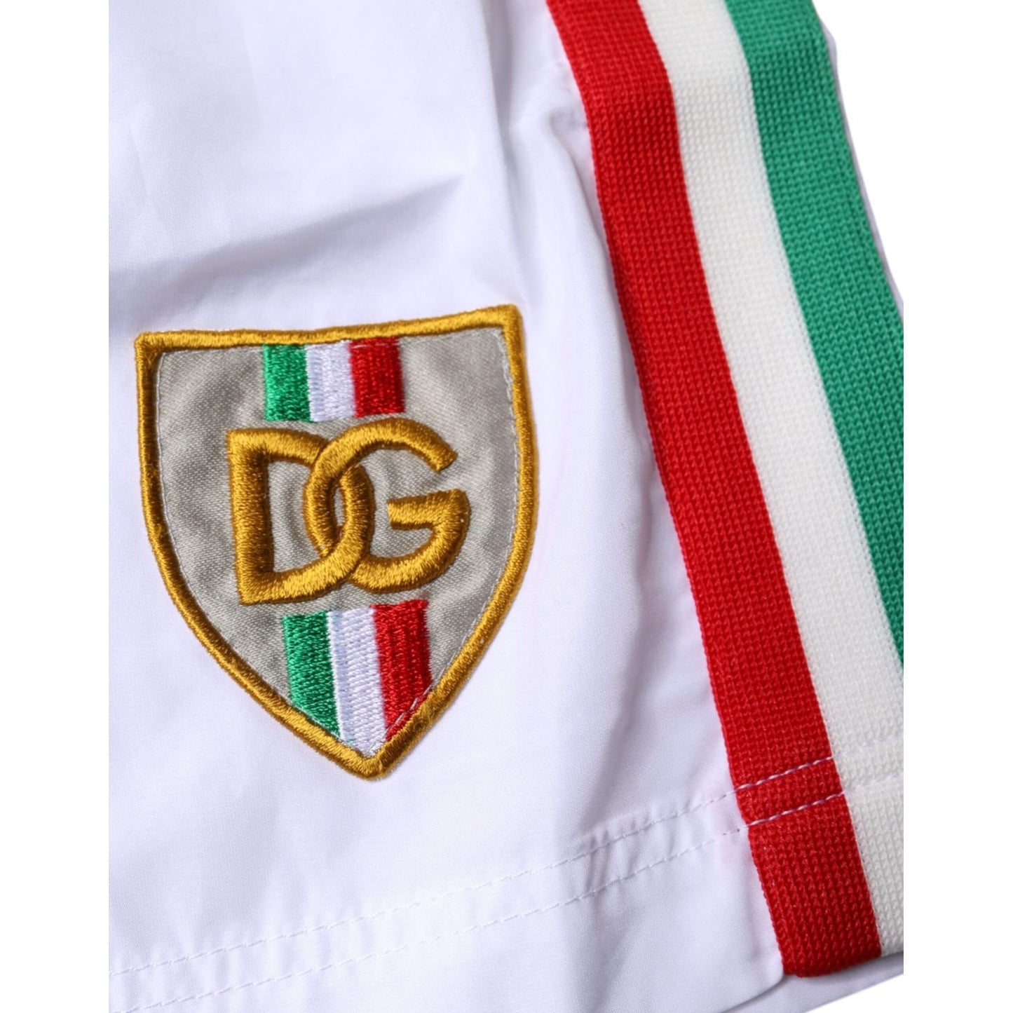 Dolce & Gabbana White Stripes Beachwear Shorts 2 Pc Swimwear Dolce & Gabbana