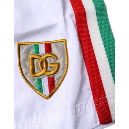 Dolce & Gabbana White Stripes Beachwear Shorts 2 Pc Swimwear Dolce & Gabbana