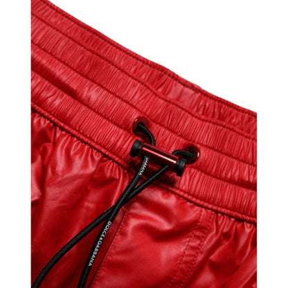 Dolce & Gabbana Red Polyester Beachwear Shorts 2Pc Swimwear Dolce & Gabbana