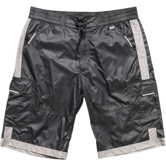 Dolce & Gabbana Gray Polyester Beachwear Swim Shorts Swimwear BIK1941-4