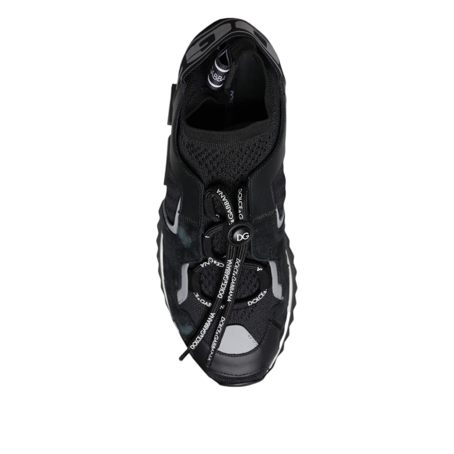 Dolce & Gabbana Black Mesh Sorrento Trekking Sneakers Shoes