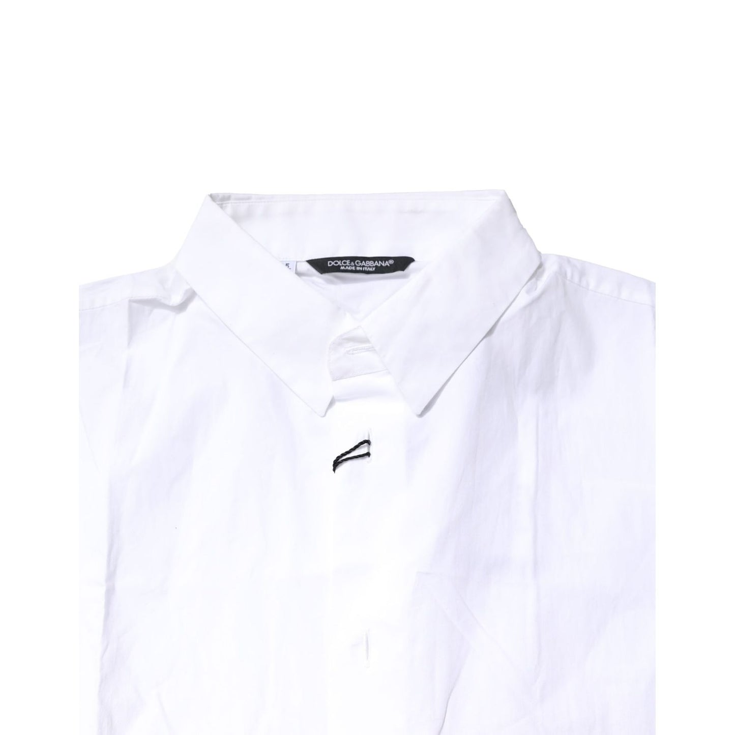 Dolce & Gabbana White Cotton Button Down Casual Men Polo Shirt Dolce & Gabbana