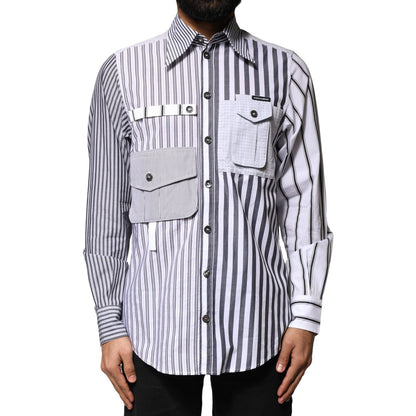 Dolce & Gabbana Multicolor Striped Button Down Casual Shirt Dolce & Gabbana