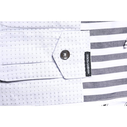 Dolce & Gabbana Multicolor Striped Button Down Casual Shirt Dolce & Gabbana