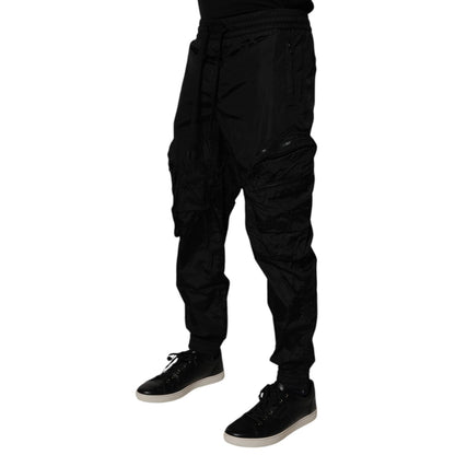 Dolce & Gabbana Black Nylon Cargo Jogger Men Sweatpants Pants Dolce & Gabbana