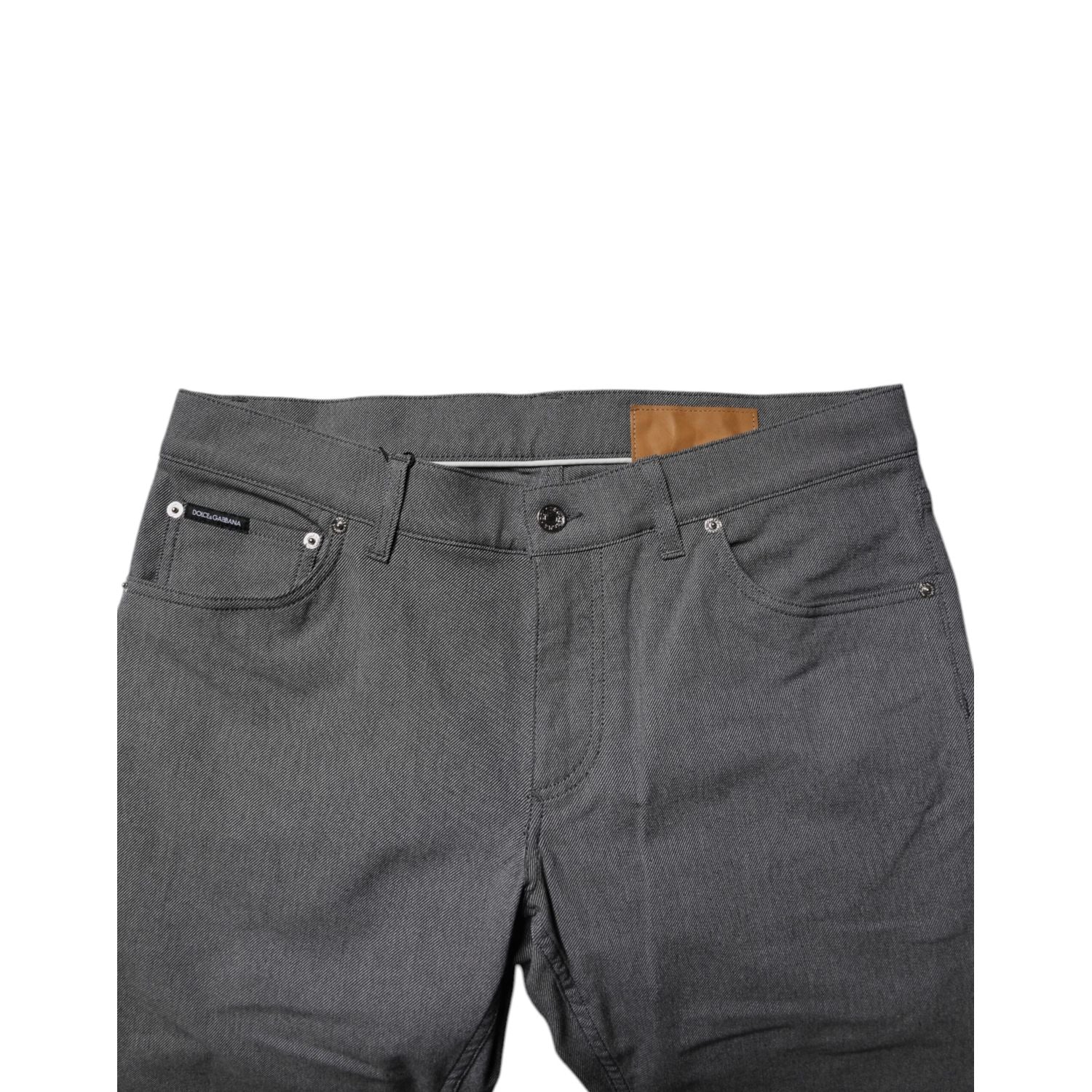 Dolce & Gabbana Gray Cotton Stretch Skinny Denim Jeans