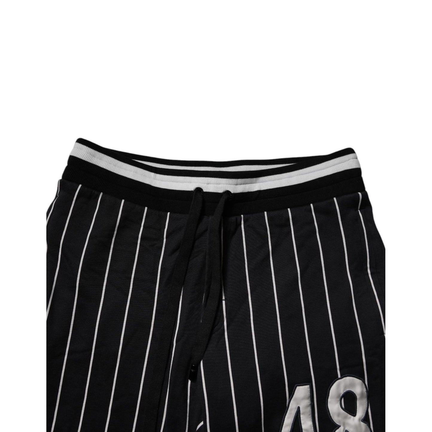 Dolce & Gabbana Black White Stripes Jogger Sweatpants Pants Dolce & Gabbana