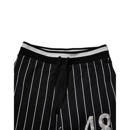 Dolce & Gabbana Black White Stripes Jogger Sweatpants Pants Dolce & Gabbana