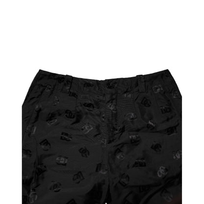 Dolce & Gabbana Black Logo Monogram Straight Pants Dolce & Gabbana