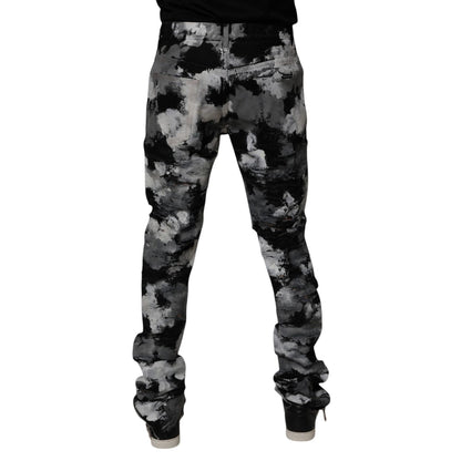 Dolce & Gabbana Multicolor Camouflage Tattered Skinny Denim Jeans Dolce & Gabbana