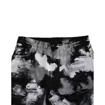 Dolce & Gabbana Multicolor Camouflage Tattered Skinny Denim Jeans Dolce & Gabbana