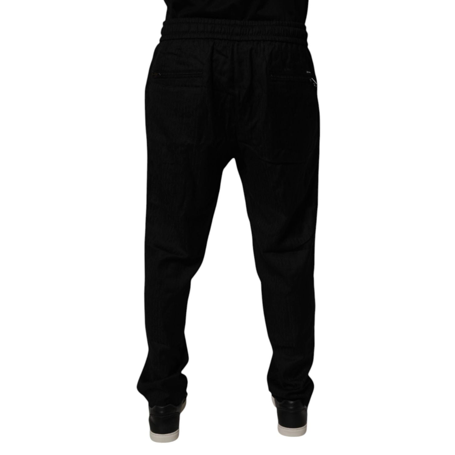 Dolce & Gabbana Black Wool Jogger Sweatpants Pants
