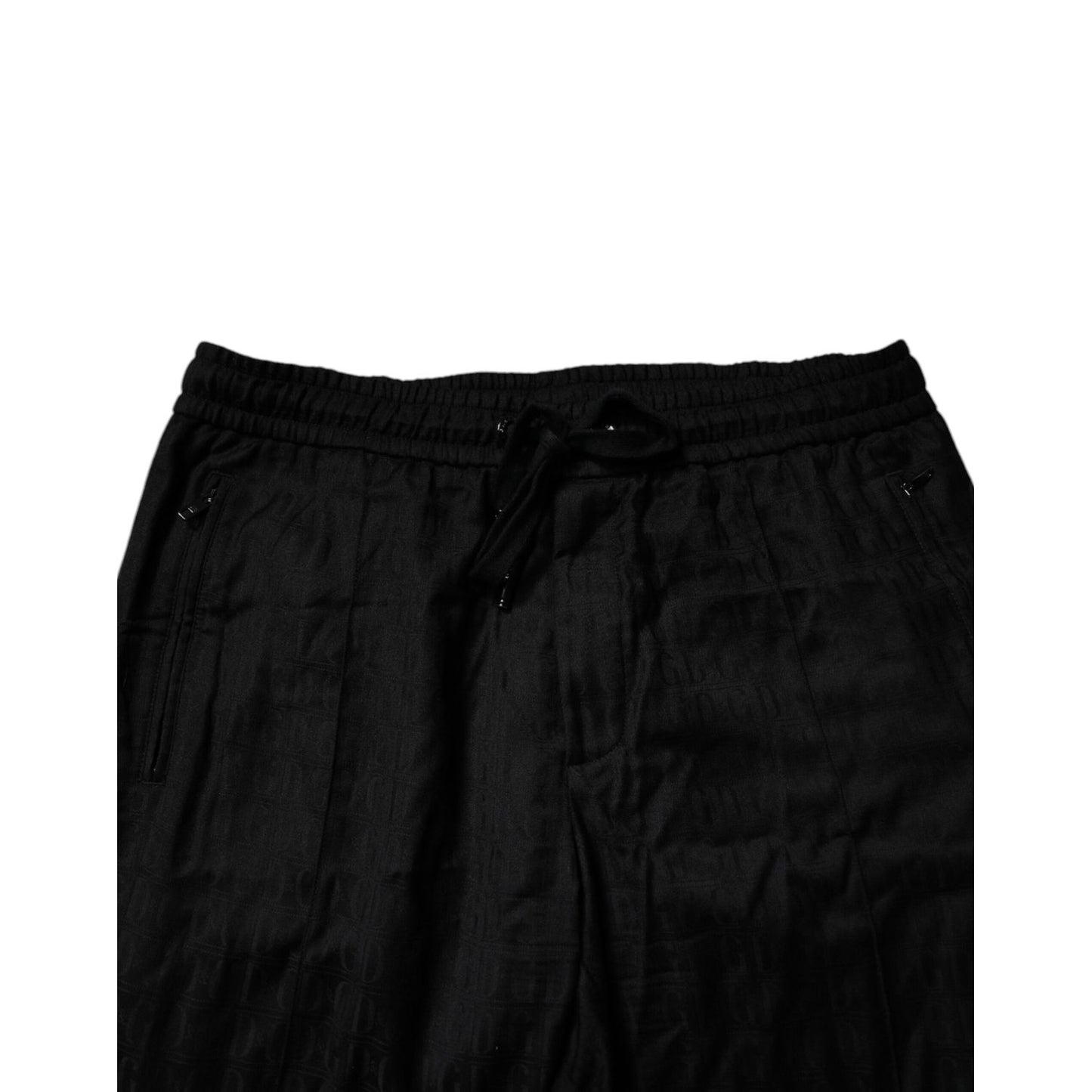 Dolce & Gabbana Black Wool Jogger Sweatpants Pants Dolce & Gabbana