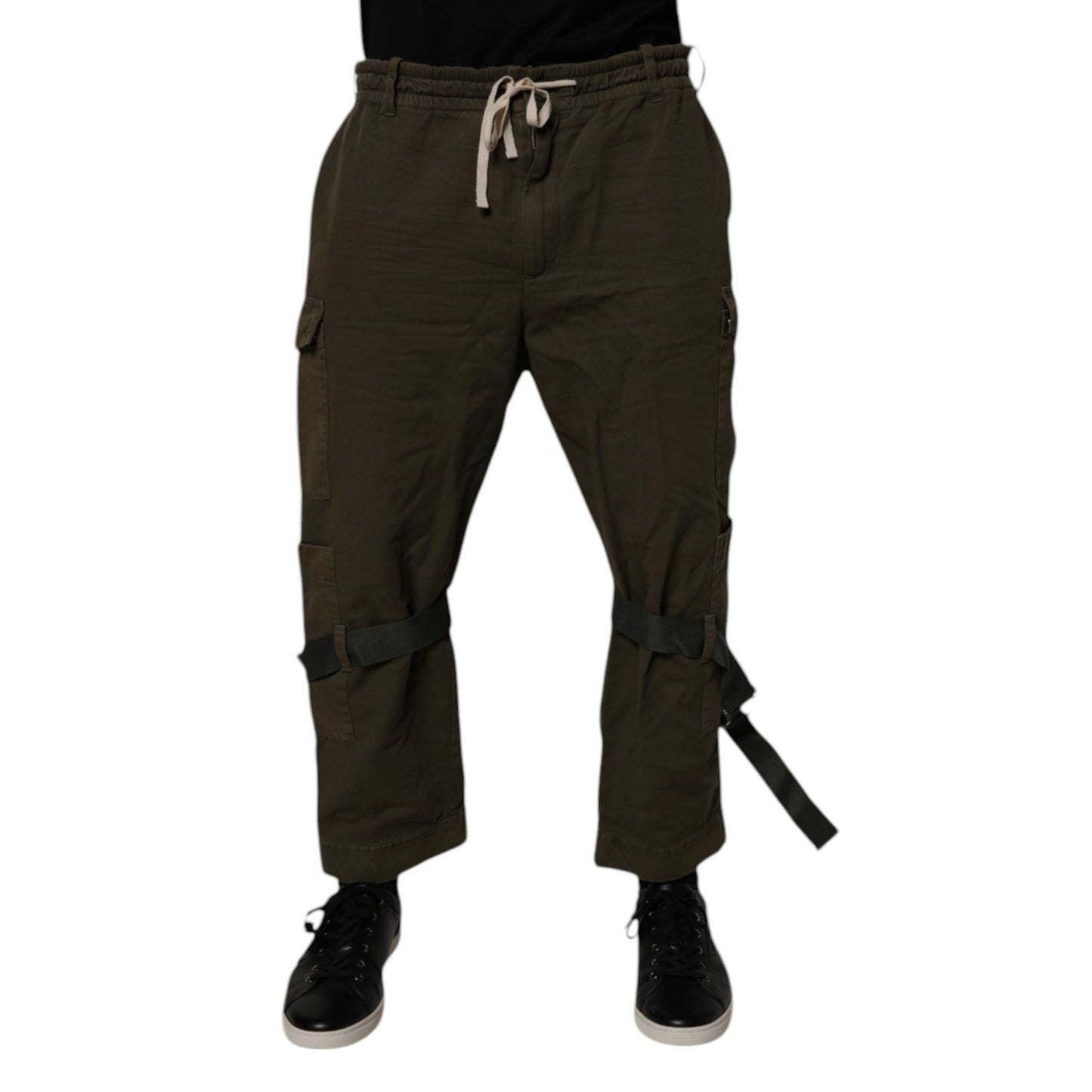Dolce & Gabbana Brown Cotton Stretch Cargo Pants Dolce & Gabbana