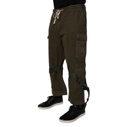 Dolce & Gabbana Brown Cotton Stretch Cargo Pants Dolce & Gabbana