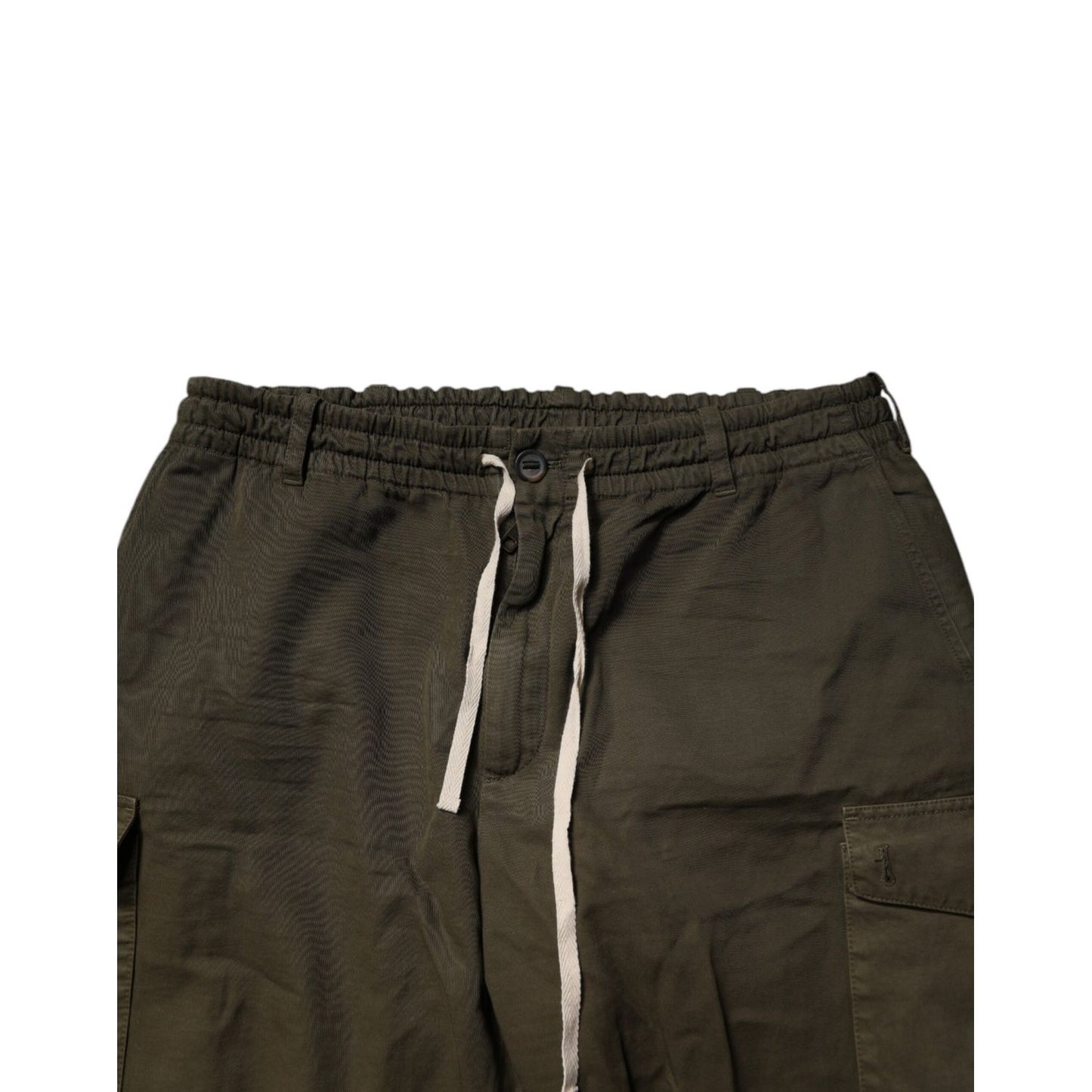 Dolce & Gabbana Brown Cotton Stretch Cargo Pants Dolce & Gabbana