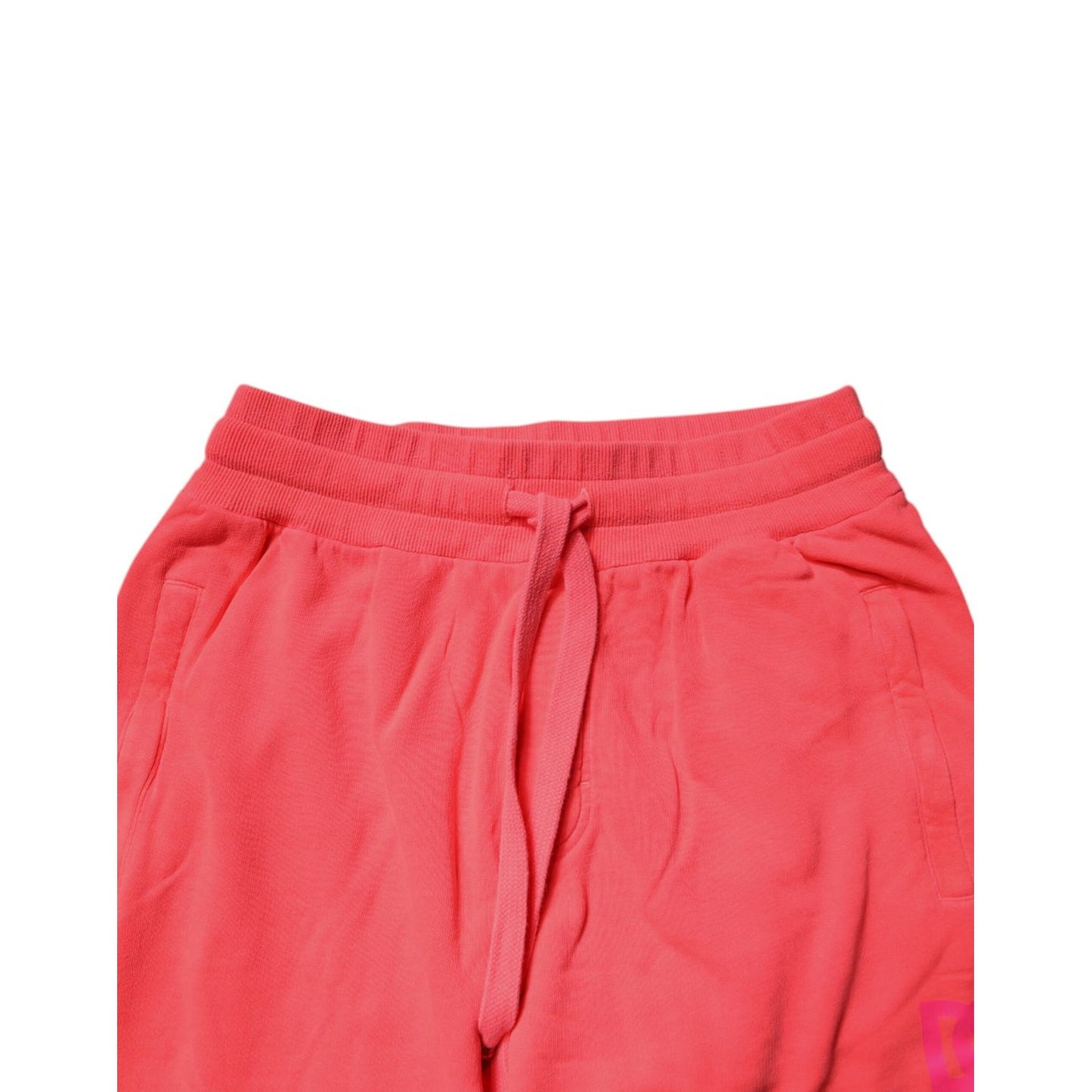 Dolce & Gabbana Neon Red Cotton Jogger Men Sweatpants Pants Dolce & Gabbana