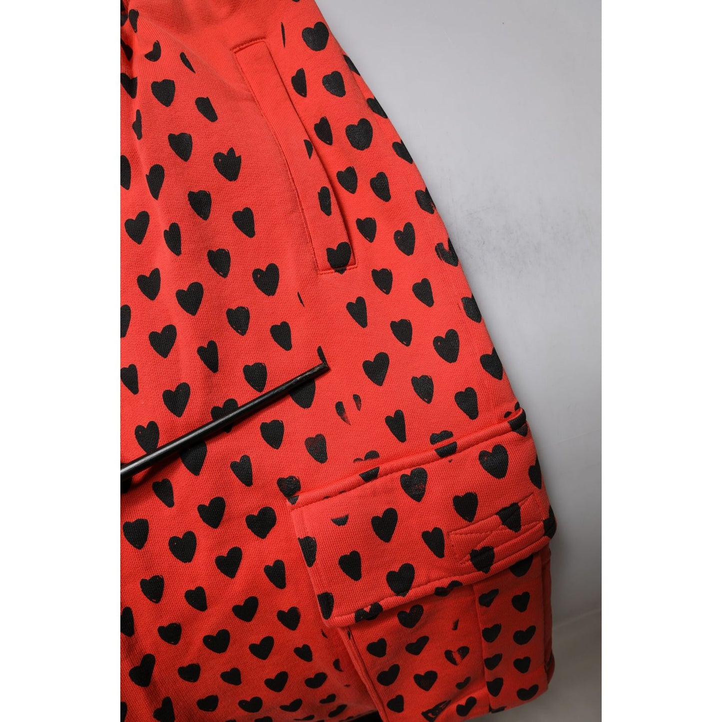 Dolce & Gabbana Red Hearts Cargo Jogger Men Sweatpants Pants Dolce & Gabbana