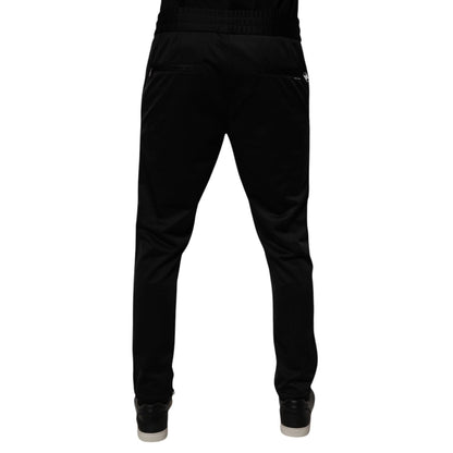 Dolce & Gabbana Black Polyester Men Jogger Sweatpants Pants Dolce & Gabbana